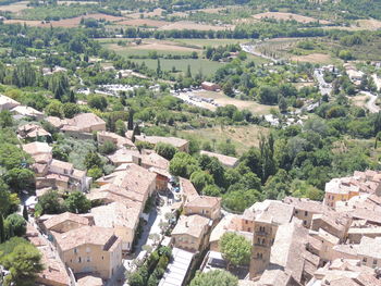 High angle view of town