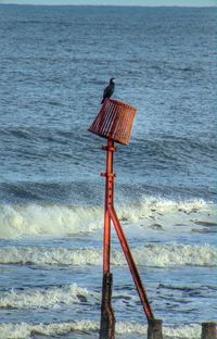 View of pier on sea