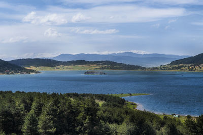 Scenic view of the lake against sky