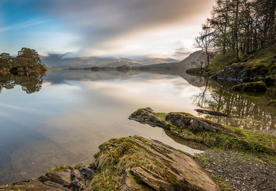 Scenic view of river against sky