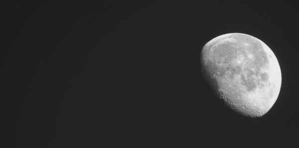 Low angle view of moon in sky