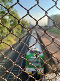 Detail shot of chainlink fence