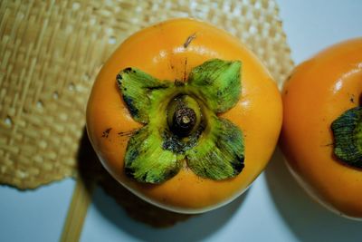 High angle view of fruits on table