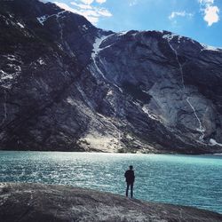 Scenic view of calm lake