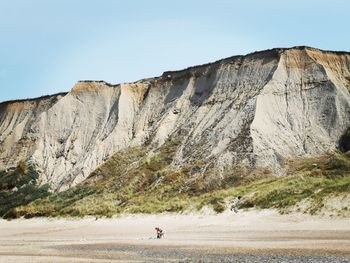 Scenic view of rocky formation against sky