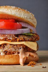 Close-up of burger