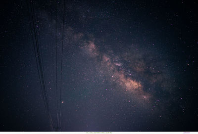 Low angle view of star field against sky at night