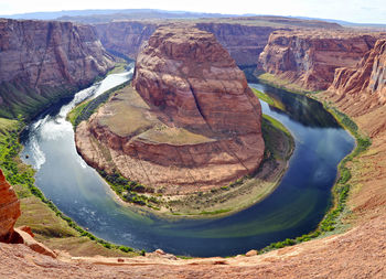 Aerial view of rock formations