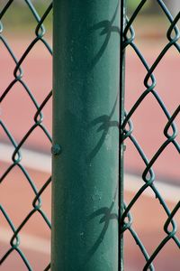 Close-up of metal fence