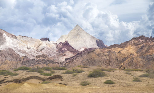 Panoramic view of mountains against sky
