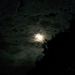 Scenic view of landscape against sky at night