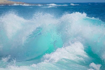 Water splashing in sea