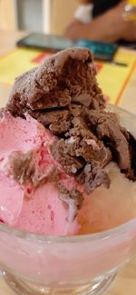 Close-up of ice cream in bowl