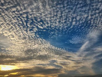 Full frame shot of sky at sunset