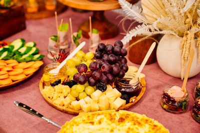 Close-up of fruits on table