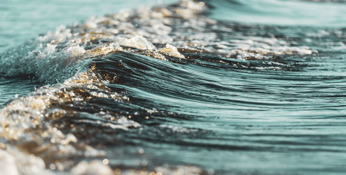 Close-up of rippled water in sea