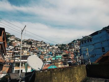 High angle view of cityscape against sky