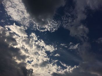 Low angle view of clouds in sky