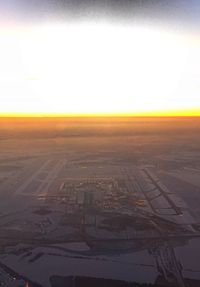 View of landscape at sunset