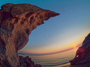 Rock formations at seaside
