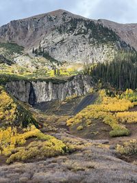 Scenic view of rock formations