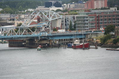 Boats in river