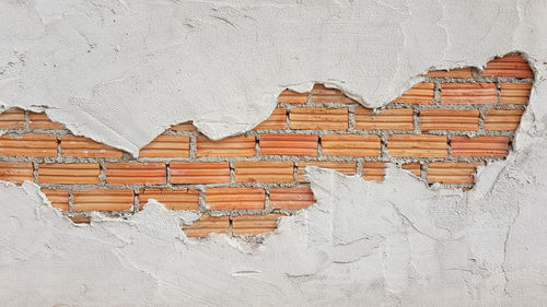 Close-up of damaged wall