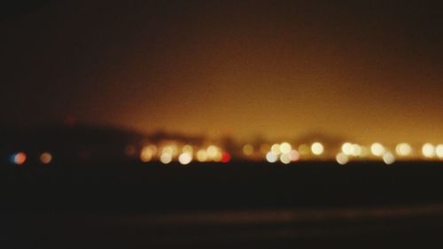 Defocused lights at night