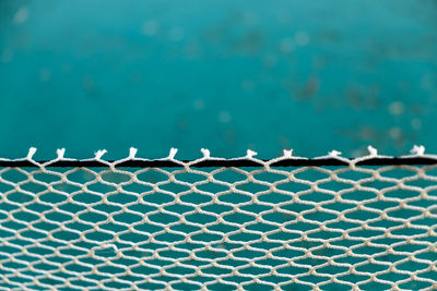 Close-up of table tennis net