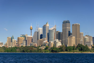 Buildings in city at waterfront