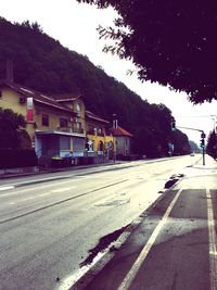 Road with trees in background