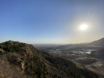 Scenic view of landscape against clear sky