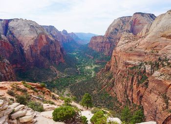 Scenic view of mountain range