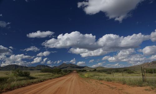 Scenic view of country road passing through landscape