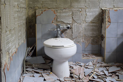 View of abandoned bathroom