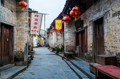 Street amidst buildings in city