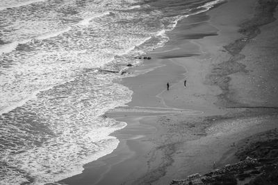 Scenic view of sea waves at beach