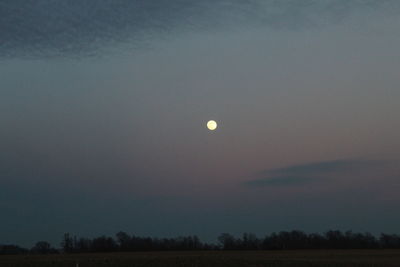 Scenic view of moon against sky at night