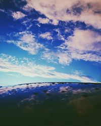 Scenic view of landscape against cloudy sky