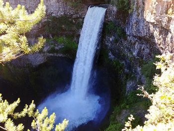 Scenic view of waterfall