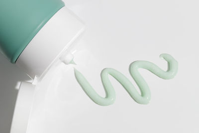 High angle view of text on wall