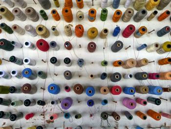 Full frame shot of multi colored buttons