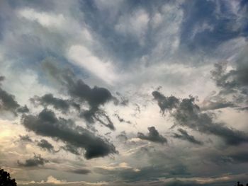 Low angle view of clouds in sky