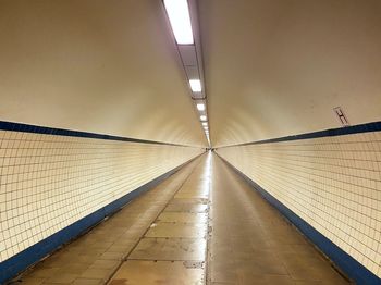 Empty illuminated corridor