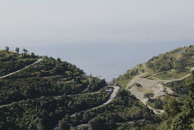 High angle view of landscape against sky