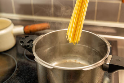 Close-up of food in kitchen