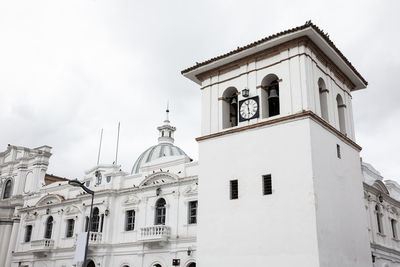 The famous clock tower at popayan city center in colombia