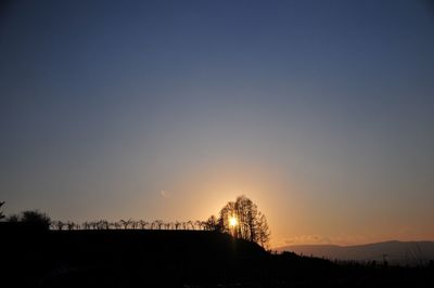Scenic view of landscape at sunset
