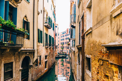 Low angle view of buildings in city