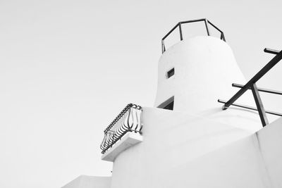 Low angle view of built structure against clear sky